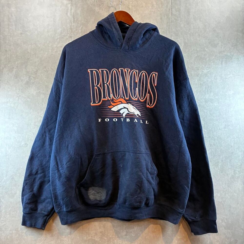 Nfl Men's Navy and Blue Hoodie